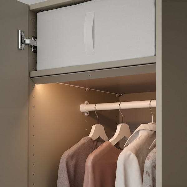 Ikea ÖVERSIDAN - LED wardrobe/sens light bar, adjustable light intensity grey-beige,46 cm-705.894.16