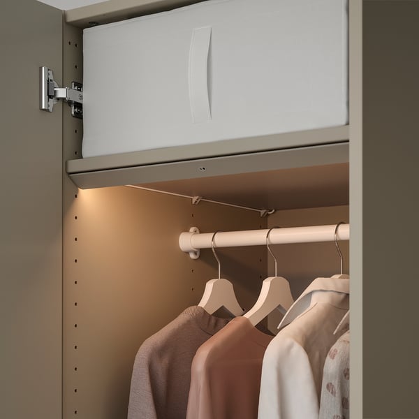 ÖVERSIDAN - LED wardrobe/sens light bar, adjustable light intensity grey-beige,46 cm-705.894.16