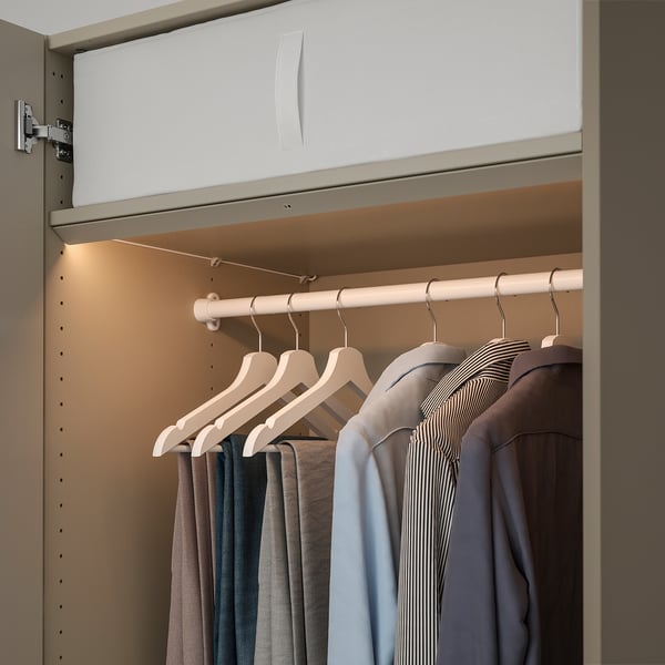 ÖVERSIDAN - LED wardrobe/sens light bar, adjustable light intensity gray-beige,71 cm