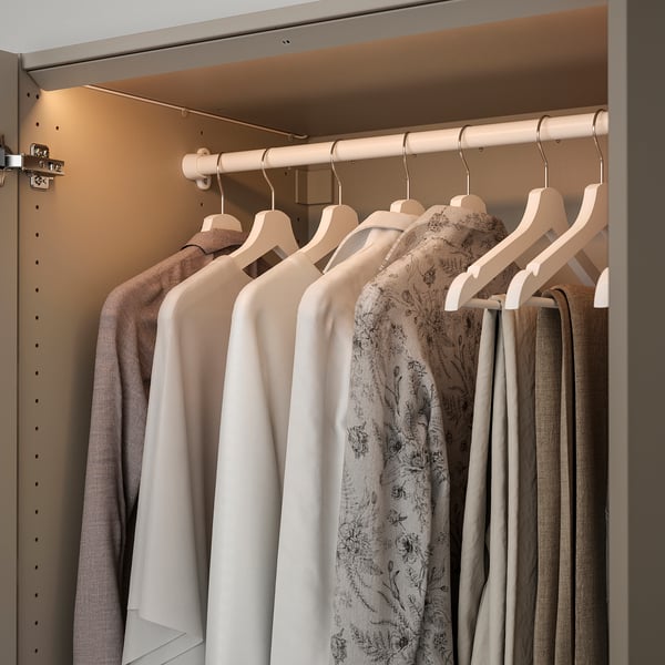 ÖVERSIDAN - LED wardrobe/sens light bar, adjustable light intensity gray-beige,71 cm