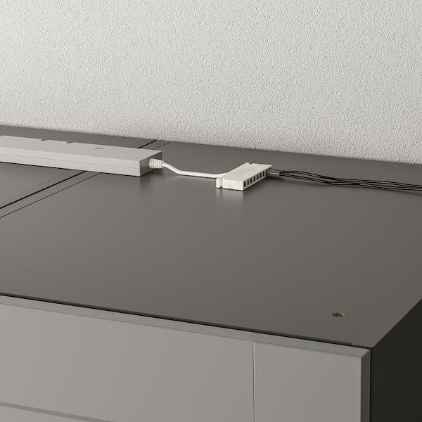 Ikea ÖVERSIDAN - LED wardrobe/sens light bar, adjustable light intensity dark grey,46 cm