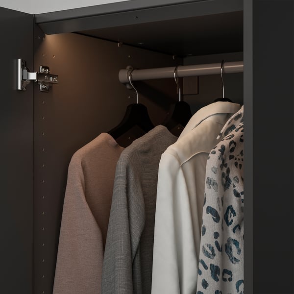 ÖVERSIDAN - LED wardrobe/sens light bar, adjustable light intensity dark grey,46 cm