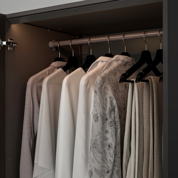 ÖVERSIDAN - LED wardrobe/sens light bar, adjustable light intensity dark gray,71 cm