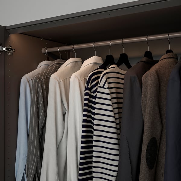 ÖVERSIDAN - LED wardrobe/sens light bar, adjustable light intensity dark gray,96 cm