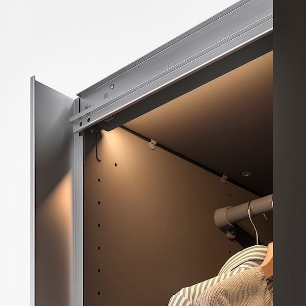 Ikea ÖVERSIDAN - LED wardrobe/sens light bar, adjustable light intensity dark gray,71 cm