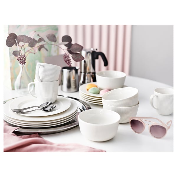 OFANTLIGT - OFANTLIGT Side plate, white, 22 cm