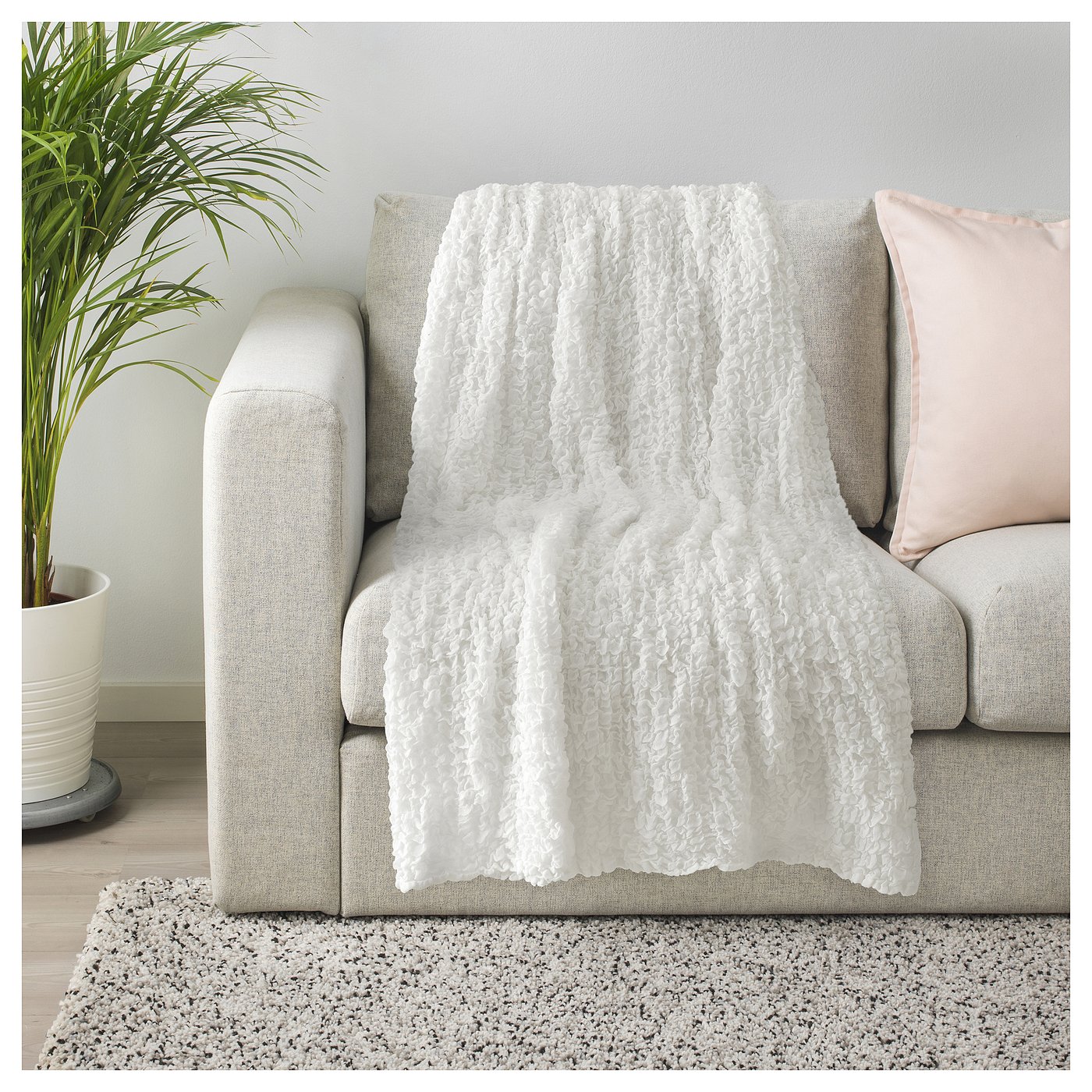 OFELIA throw, white, 130x170 cm