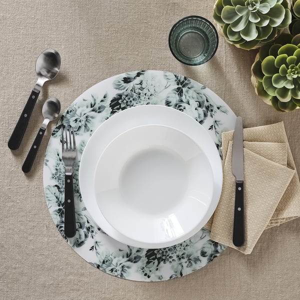 OFTAST deep plate, white, 20 cm