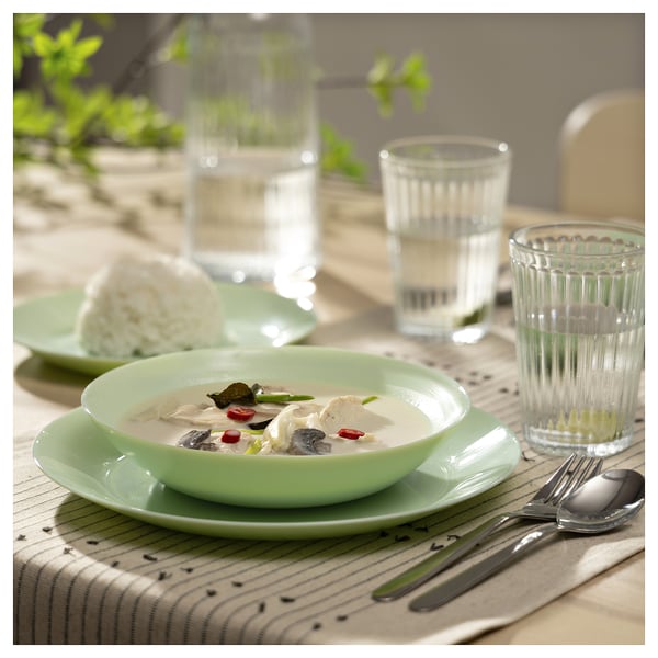OFTAST deep plate, light green, 20 cm