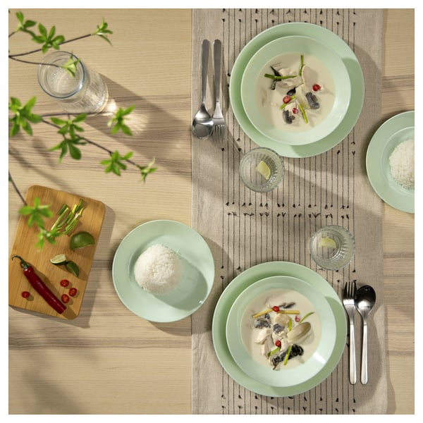 OFTAST - OFTAST Deep plate, light green, 20 cm