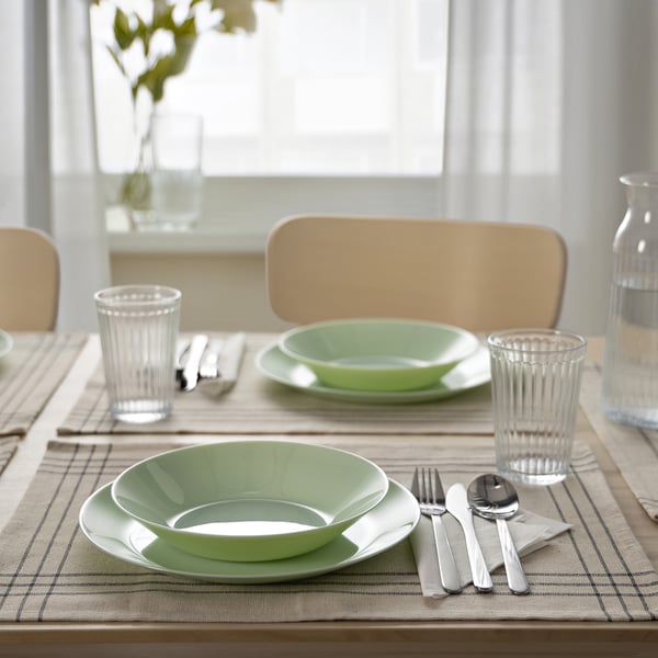 OFTAST deep plate, light green, 20 cm