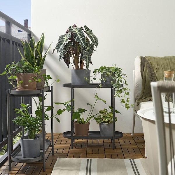 Ikea OLIVBLAD - Plant stand, indoor/outdoor dark gray,56 cm