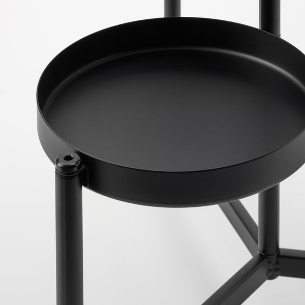 OLIVBLAD plant stand, in/outdoor black, 58 cm