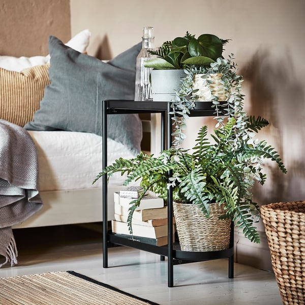 OLIVBLAD plant stand, in/outdoor black, 56 cm