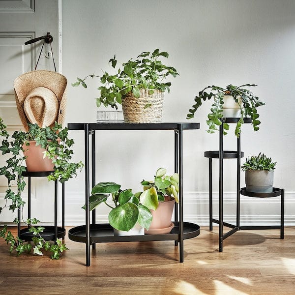Ikea OLIVBLAD - Plant stand, in/outdoor black, 56 cm