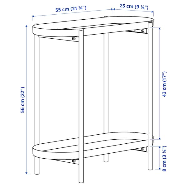 Ikea OLIVBLAD - Plant stand, in/outdoor black, 56 cm