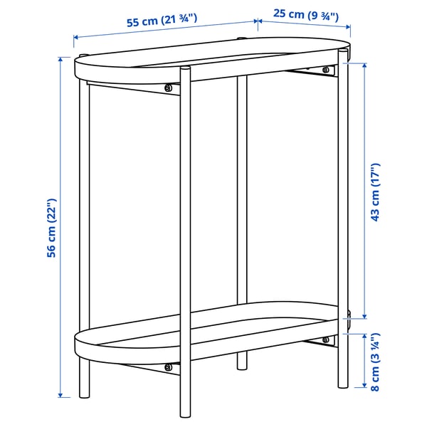 OLIVBLAD plant stand, in/outdoor black, 56 cm