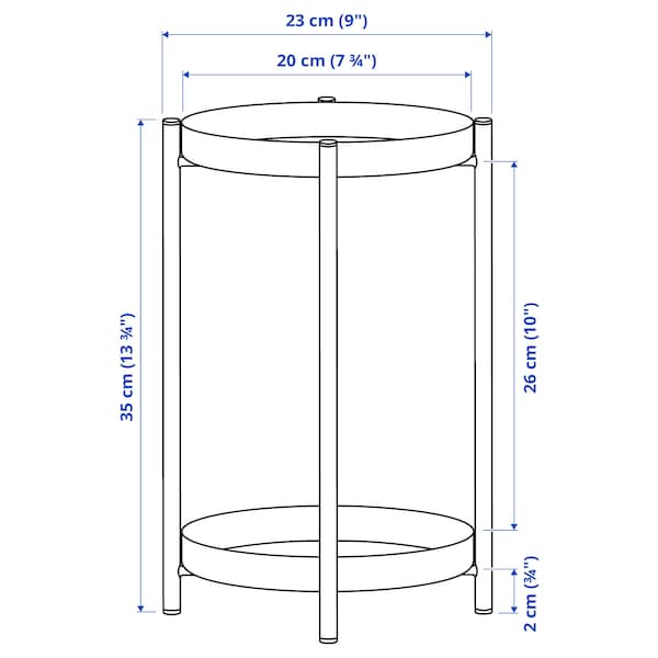 Ikea OLIVBLAD - Plant stand, in/outdoor black, 35 cm