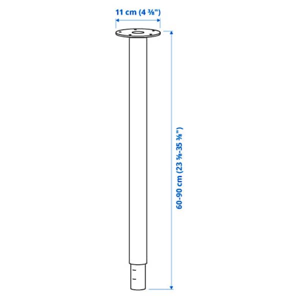 OLOV leg, adjustable, white