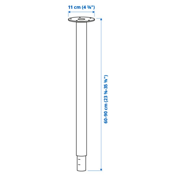 OLOV - OLOV Leg, adjustable, black