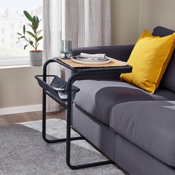 OLSERÖD side table, anthracite/dark grey, 53x50 cm