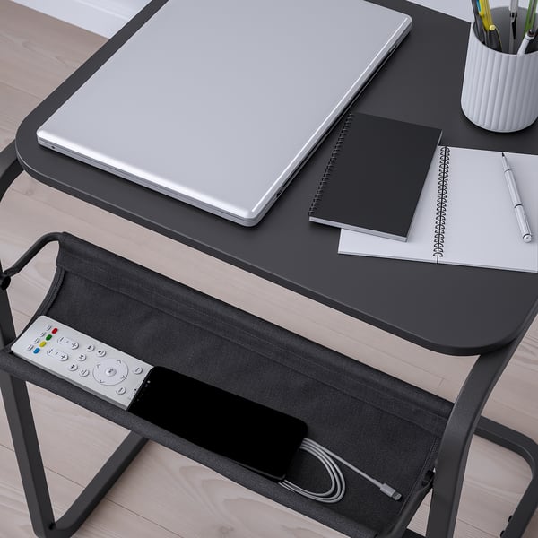 OLSERÖD side table, anthracite/dark grey, 53x50 cm