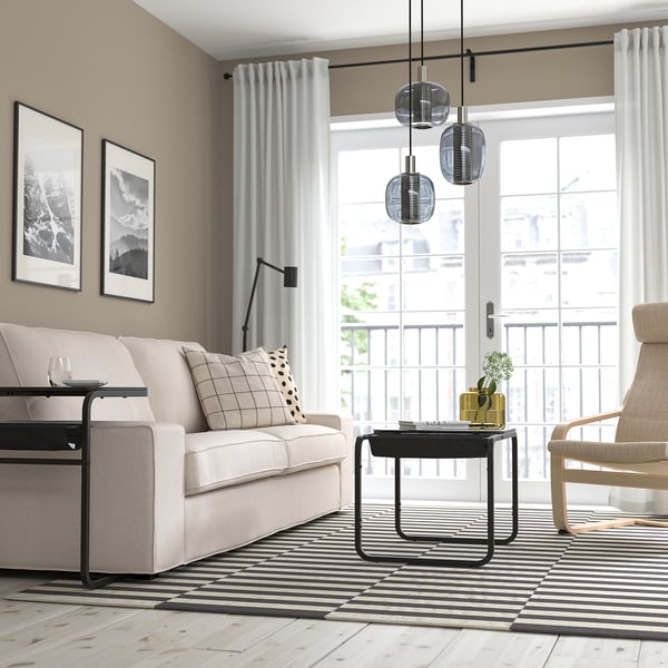 OLSERÖD side table, anthracite/dark grey, 53x50 cm