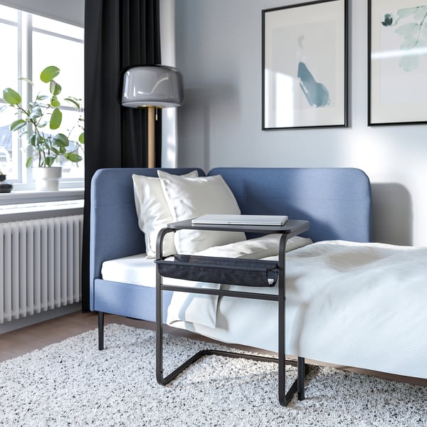 OLSERÖD side table, anthracite/dark grey, 53x50 cm