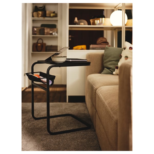 OLSERÖD - Side table, anthracite/dark grey, 53x50 cm