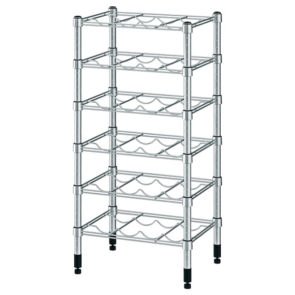 OMAR - OMAR Bottle shelf, galvanised, 46x36x94 cm
