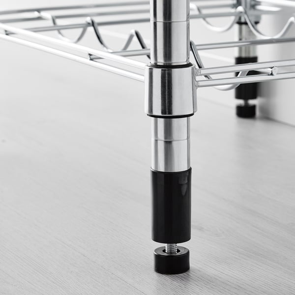 OMAR - OMAR Bottle shelf, galvanised, 46x36x94 cm