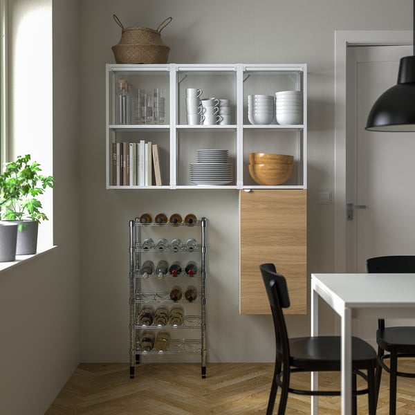 OMAR - OMAR Bottle shelf, galvanised, 46x36x94 cm