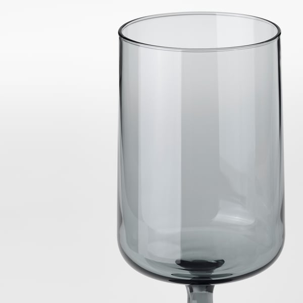 OMBONAD wine glass, grey, 41 cl, 4 pack