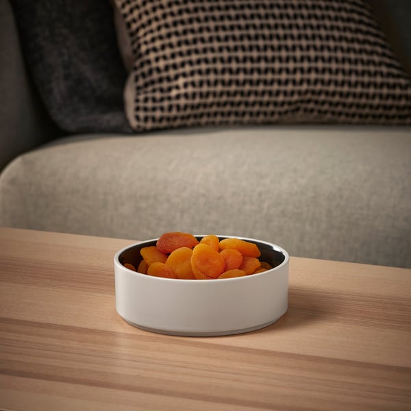 OMBONAD bowl, dark grey, 15 cm, 2 pack