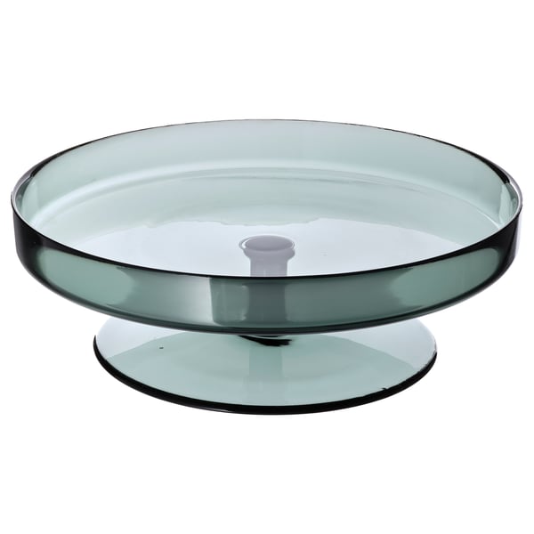 OMBONAD - OMBONAD Serving plate, glass grey, 29 cm