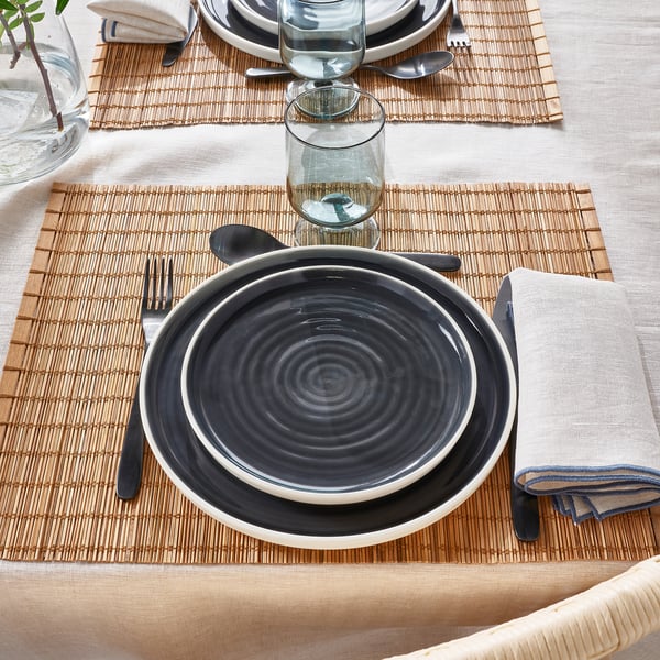 OMBONAD side plate, dark grey, 20 cm, 2 pack