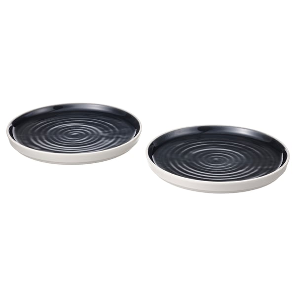 OMBONAD side plate, dark grey, 20 cm, 2 pack