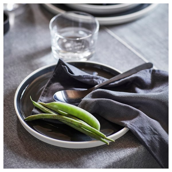 OMBONAD side plate, dark grey, 20 cm, 2 pack