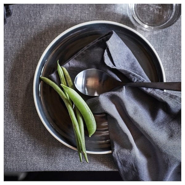 Ikea OMBONAD - Side plate, dark grey, 20 cm