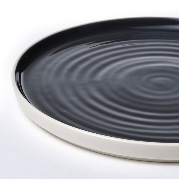 OMBONAD plate, dark grey, 26 cm, 2 pack