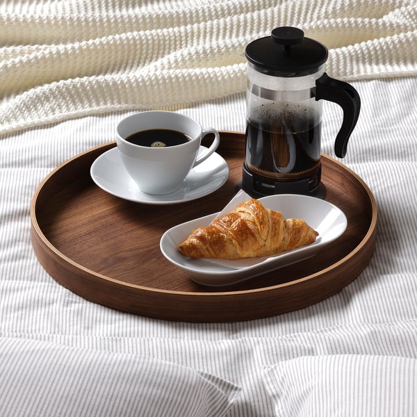 OMBONAD tray, walnut, 42 cm