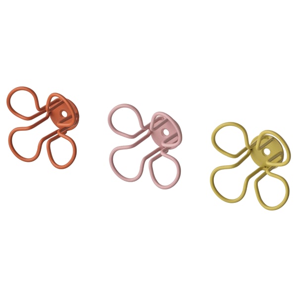 OMMJÄNGE wall hook, multicolour, 3 pack