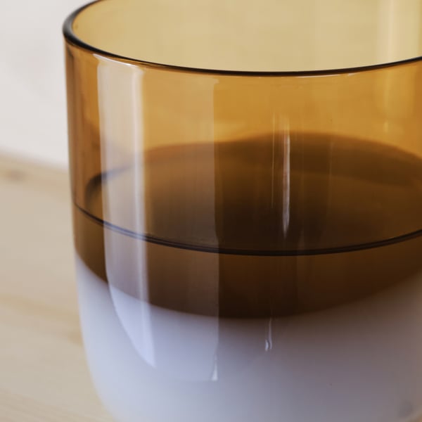 OMMJÄNGE glass, brown, 28 cl
