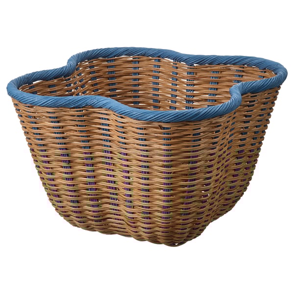 OMMJÄNGE basket, beige/blue, 40x40x26 cm - IKEA Italy Basket, beige/blue,40x40x26 cm