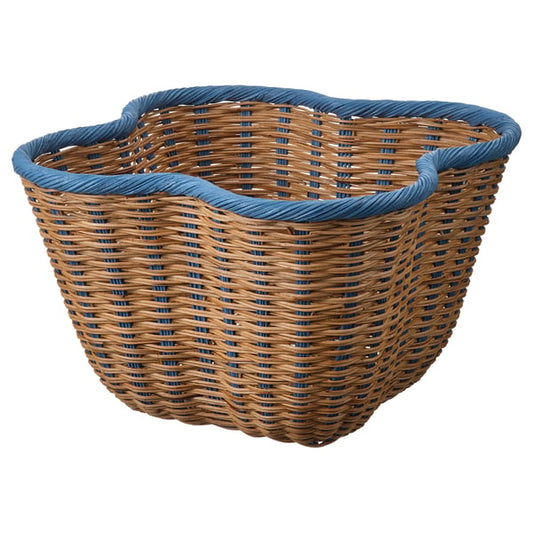 OMMJÄNGE basket, beige/blue, 40x40x26 cm - IKEA Italy Basket, beige/blue,40x40x26 cm