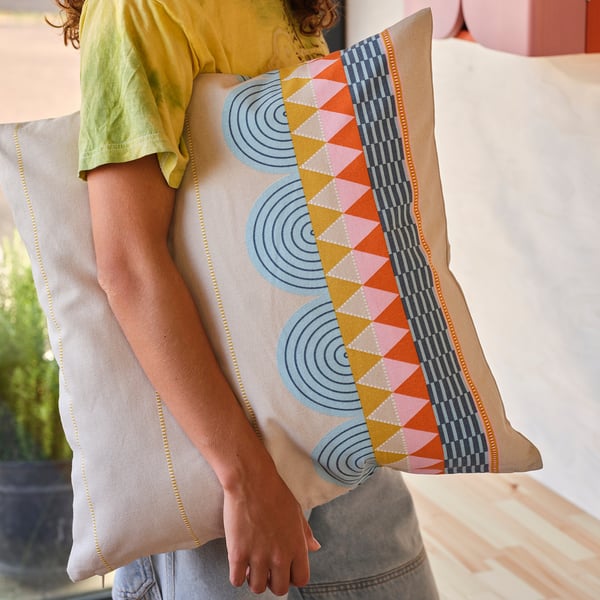 OMMJÄNGE cushion cover, multicolour, 50x50 cm