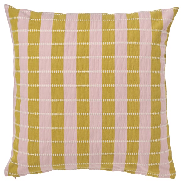OMMJÄNGE cushion cover, pink/beige, 50x50 cm