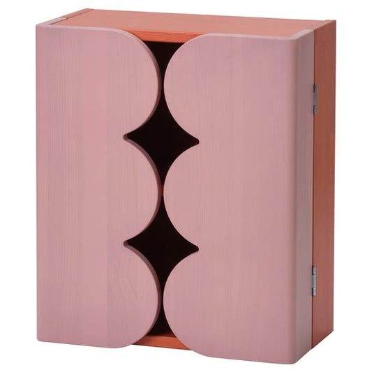 OMMJÄNGE cabinet with 2 doors and 1 shelf, pink orange/treated with stain, 38x45 cm - IKEA Italy Cabinet with 2 doors and 1 shelf, pink orange/treated with stain,38x45 cm