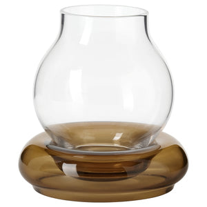 OMMJÄNGE tealight holder, glass, 12 cm