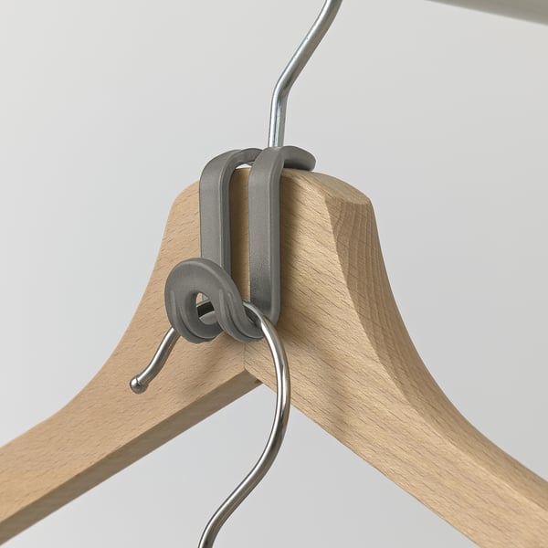 OMTRENT hanger connector, grey, 10 pack
